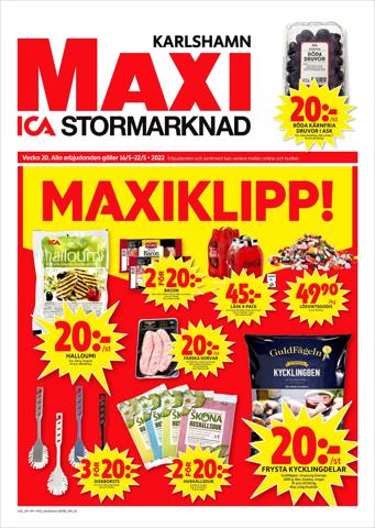 ICA Maxi-katalog i Karlshamn | ICA Maxi Erbjudanden | 2022-05-16 - 2022-05-22