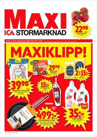 ICA Maxi-katalog i Östersund | ICA Maxi Erbjudanden | 2022-08-15 - 2022-08-21