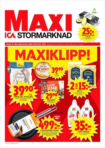ICA Maxi-katalog i Lund (Skåne) | ICA Maxi Erbjudanden | 2022-08-15 - 2022-08-21