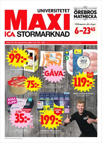 Erbjudanden av Matbutiker i Örebro | ICA Maxi Erbjudanden de ICA Maxi | 2022-10-03 - 2022-10-09