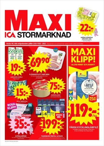 Erbjudanden av Matbutiker i Trelleborg | ICA Maxi Erbjudanden de ICA Maxi | 2022-10-03 - 2022-10-09
