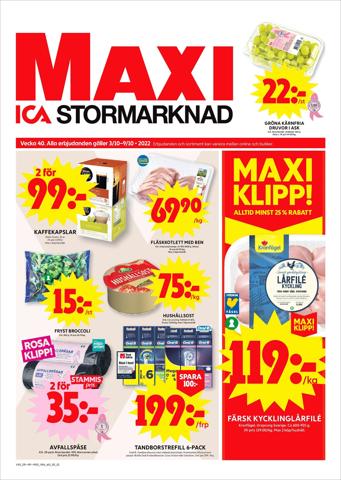 Erbjudanden av Matbutiker i Norrköping | ICA Maxi Erbjudanden de ICA Maxi | 2022-10-03 - 2022-10-09