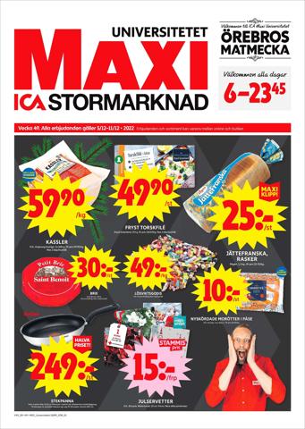 Erbjudanden av Matbutiker i Örebro | ICA Maxi Erbjudanden de ICA Maxi | 2022-12-05 - 2022-12-11