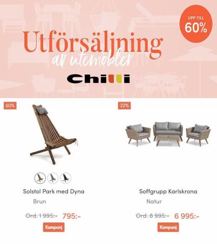 Chilli-katalog | Utförsäljning av utemöbler | 2022-08-29 - 2022-10-08