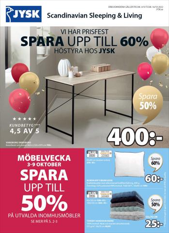 Erbjudanden av Möbler och Inredning i Uppsala | Veckans erbjudanden de JYSK | 2022-10-03 - 2022-10-06
