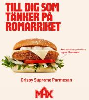 Erbjudanden av Restauranger och Kaféer i Täby | MAX Hamburgare Meny de MAX Hamburgare | 2023-09-21 - 2023-12-01