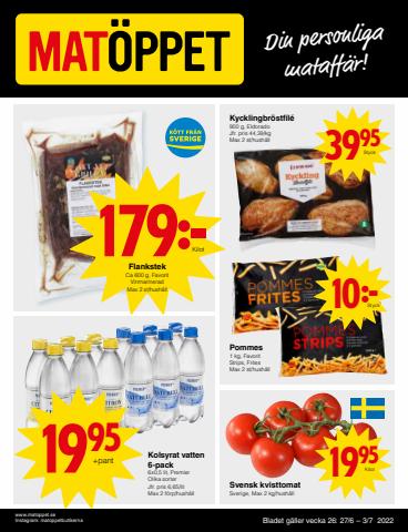 Erbjudanden av Matbutiker i Örebro | Matöppet reklamblad de Matöppet | 2022-06-27 - 2022-07-03