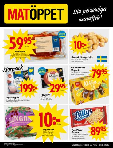 Matöppet-katalog i Karlshamn | Matöppet reklamblad | 2022-08-15 - 2022-08-21