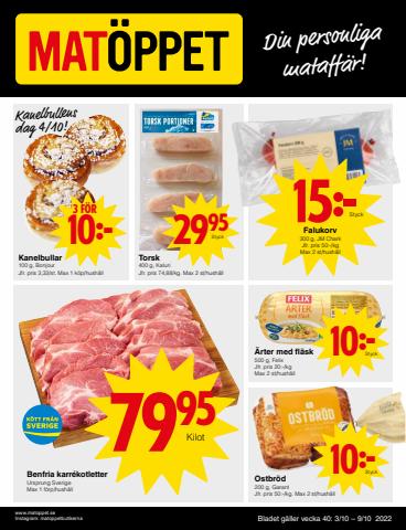 Erbjudanden av Matbutiker i Landskrona | Matöppet reklamblad de Matöppet | 2022-10-03 - 2022-10-09