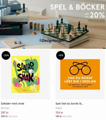 DesignTorget-katalog | Spel & Böcker upp till 20% | 2023-08-08 - 2023-09-29