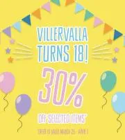 Villervalla-katalog | Villervalla turns 18 | 2023-03-27 - 2023-04-01