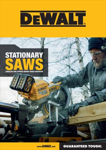 Dewalt-katalog | STATIONARY SAWS Nordic range | 2022-09-15 - 2022-10-31