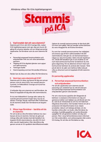 ICA Banken-katalog | Allmänna villkor för ICA lojalitetsprogram | 2022-06-16 - 2022-08-31