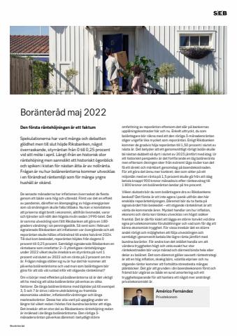 Erbjudanden av Banker i Bromma | Boränteråd Maj 2022 de Skandinaviska Enskilda Banken | 2022-05-04 - 2022-05-31