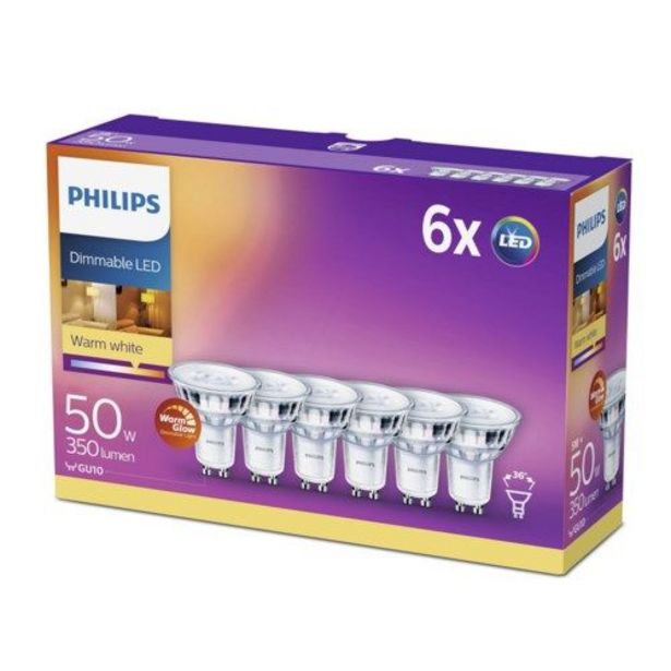 Philips LED-lampa GU10 345 lm 6-pack för 199,9 kr