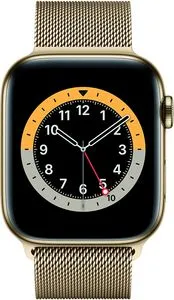 Apple Watch Series 6 - 44mm / GPS + Cellular / Gold Stainless Steel Case / Gold Milanese Loop för 7990 kr på Webhallen