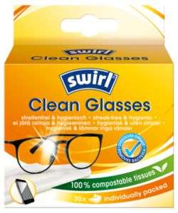 Rengöringsservetter för glasögon Swirl 30-pack för 49,9 kr på Clas Ohlson