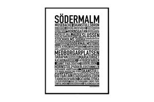 Poster Södermalm Vit|Svart 40X50 för 299 kr på Chilli