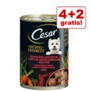 4 + 2 på köpet! 6 x 400 g Cesar Natural Goodness för 94 kr på Zooplus
