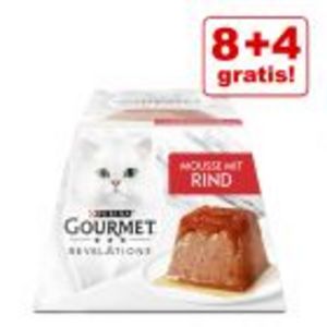 8 + 4 på köpet! Gourmet Revelations Mousse kattmat för 94 kr på Zooplus