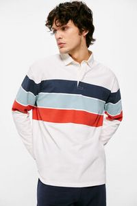 Long-sleeved striped rugby polo shirt för 15,99 kr på Springfield