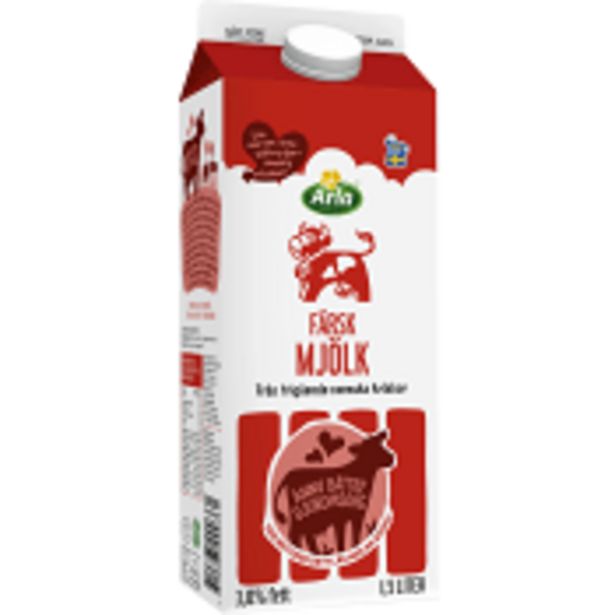 Mjölk 3% 1,5l Arla Ko för 16,9 kr