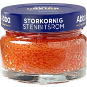 Caviar Röd Storkorning Stenbitsrom 80g Abba för 40,9 kr på ICA Maxi
