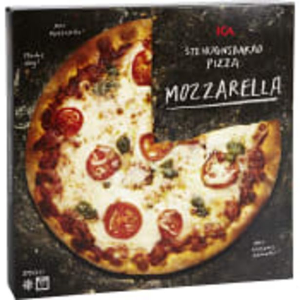 Stenugnsbakad pizza Mozzarella Fryst 375g ICA för 27,9 kr