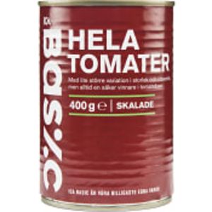 Hela skalade tomater 400g ICA Basic för 6,5 kr på ICA Maxi