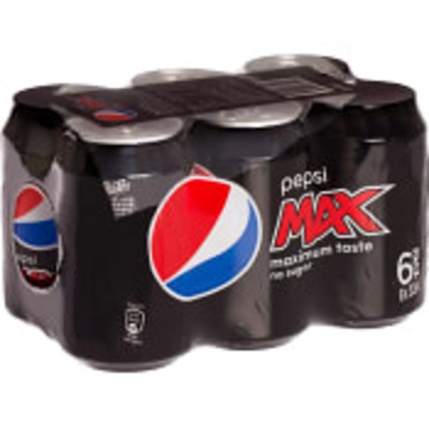 Pepsi Max 33cl 6-p för 34,9 kr