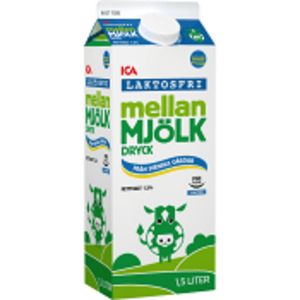 Mellanmjölkdryck Laktosfri 1,5% 1,5l ICA för 19,3 kr på ICA Maxi