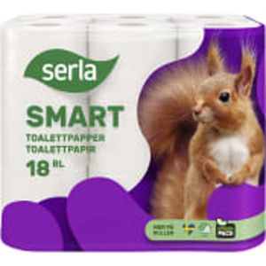 Toalettpapper 18-p Miljömärkt Serla för 97,9 kr på ICA Maxi
