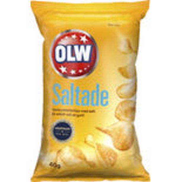 Lättsaltade Chips Olw 40g för 79,8 kr