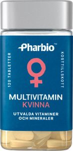 Pharbio multivitamin kvinna , 120 st för 89,25 kr på Lloyds Apotek