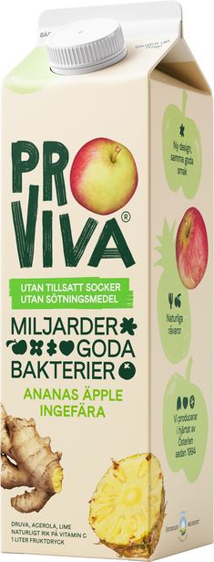 Fruktdryck Ananas, Äpple, Ingefära Utan Tillsatt Socker och Sötningsmedel för 29,95 kr på MatHem