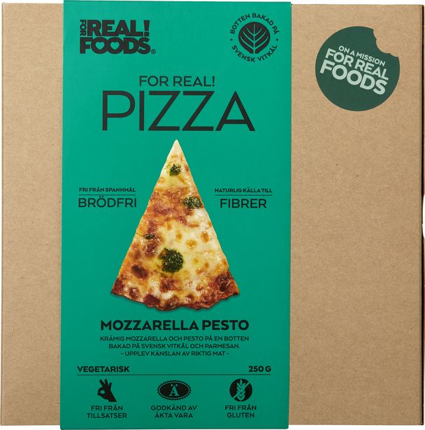Pizza Mozzarella Pesto med Vitkålsbotten Glutenfri för 74,5 kr