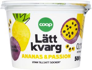 Lätt Kvarg Ananas & passionsfrukt för 23,95 kr på Coop Daglivs