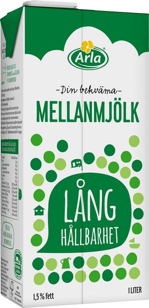Mjölk Längre Hållbarhet för 15,5 kr
