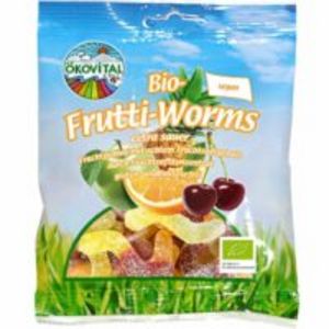 Ökovital Godis Frutti Worms Fruktmaskar EKO VEGANSK 100g för 29 kr på Råvarubutiken