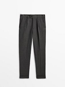 Smart Washable Wool Flannel Trousers för 999 kr på Massimo Dutti