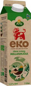 Mellanmjölk Färsk Eko för 17,95 kr på Coop