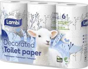Toalettpapper Dekorerat 6-pack för 43,95 kr på Coop