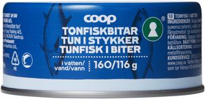 Tonfiskbitar I Vatten för 21,5 kr på Coop