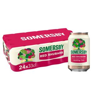 Somersby Red Rhubarb Cider 4,5% 24 x 33 cl. för 180,75 kr på Fleggaard